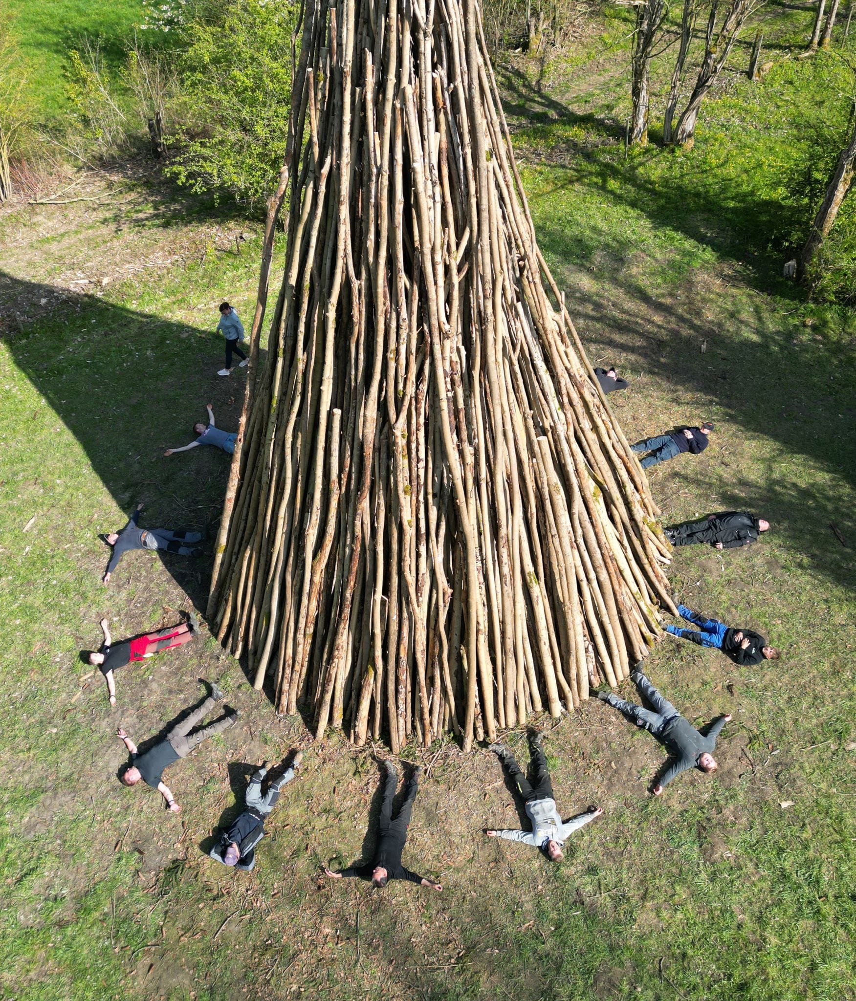 Osterfeuer Drohne